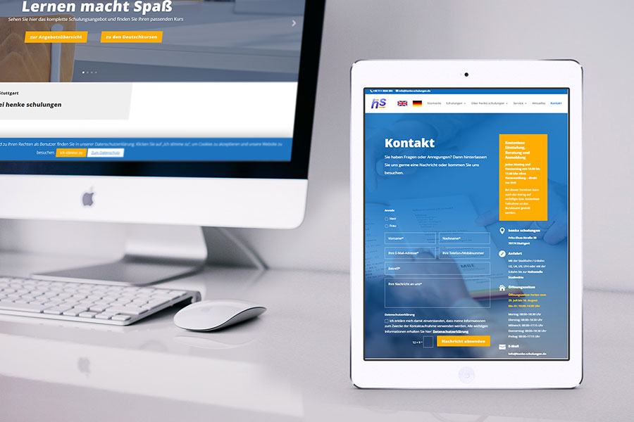 Neue Webseite für henke schulungen