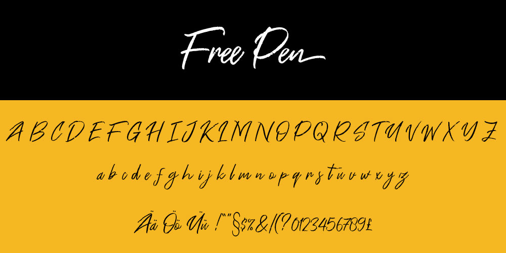 kostenlose Handschrift-Fonts mit deutschen Schriftzeichen 6 Free Pen