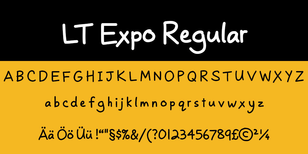 kostenlose Handschrift-Fonts mit deutschen Schriftzeichen 3 LT Expo