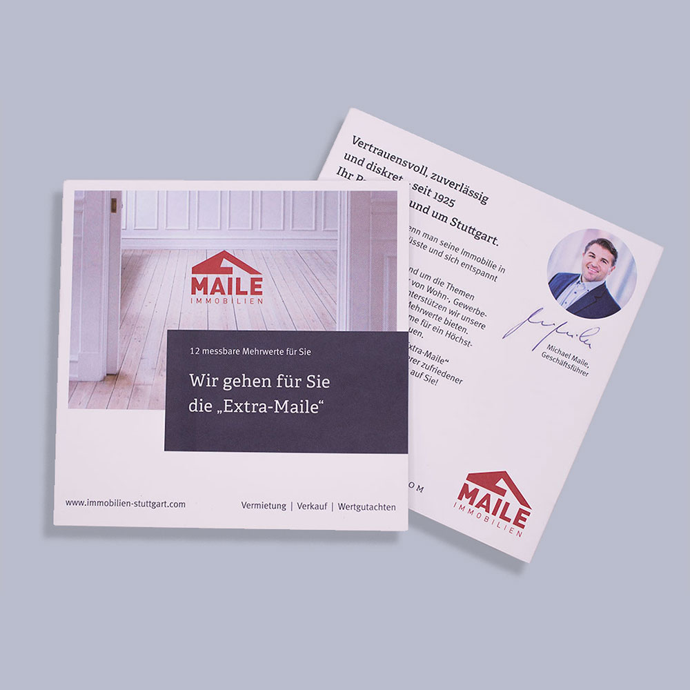 Flyer & Mailing für Immobilienmakler Flyer & Mailing für Immobilienmakler