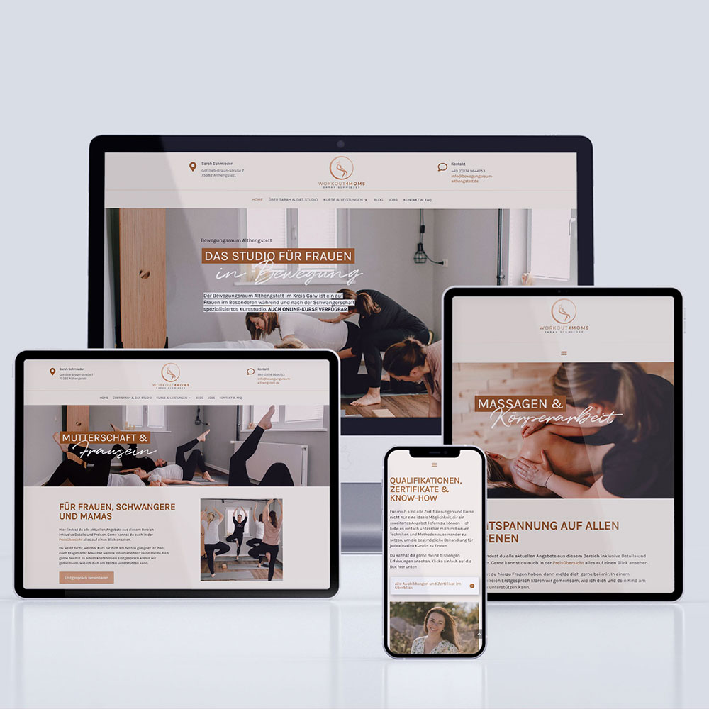 Website für Fitness-Trainerin Website für Fitness-Trainerin