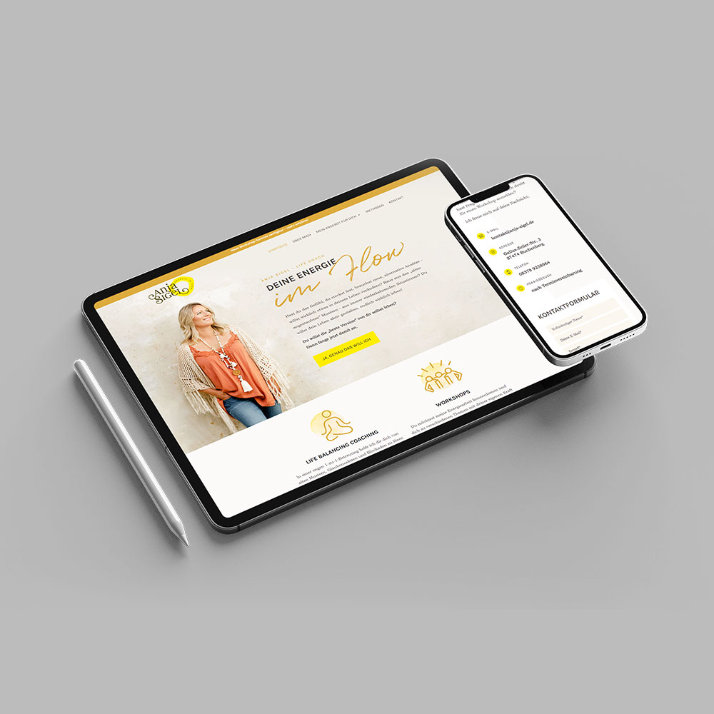 Webdesign für Anja Sigel Webdesign für Anja Sigel