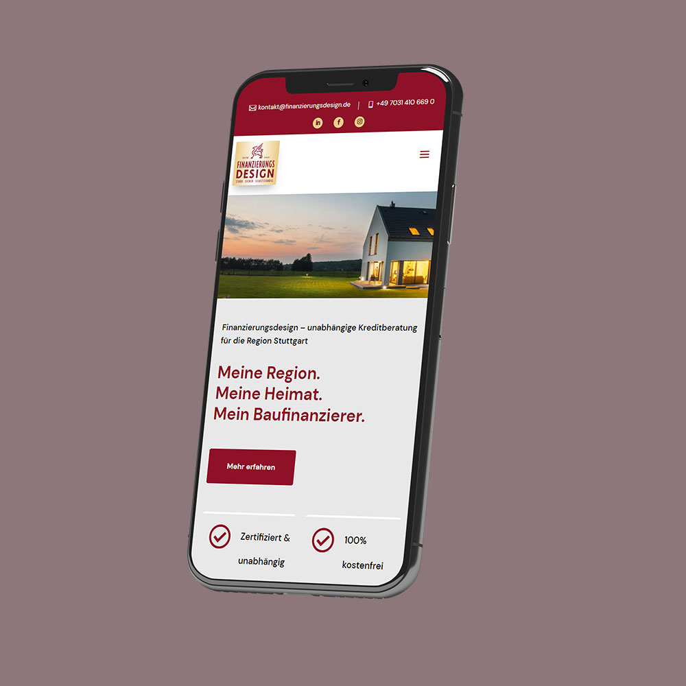 Webdesign für Finanzierungsvermittler Webdesign für Finanzierungsvermittler