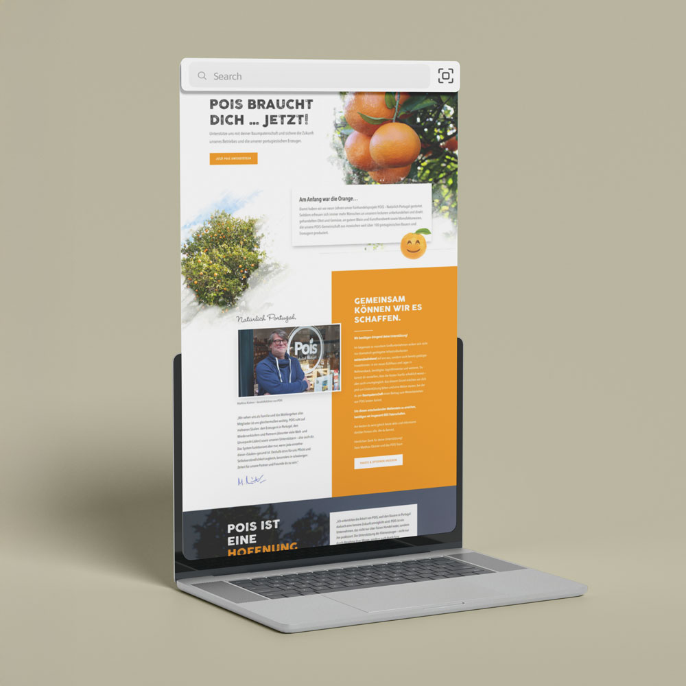 Webdesign | Landingpage für POIS Webdesign | Landingpage für POIS